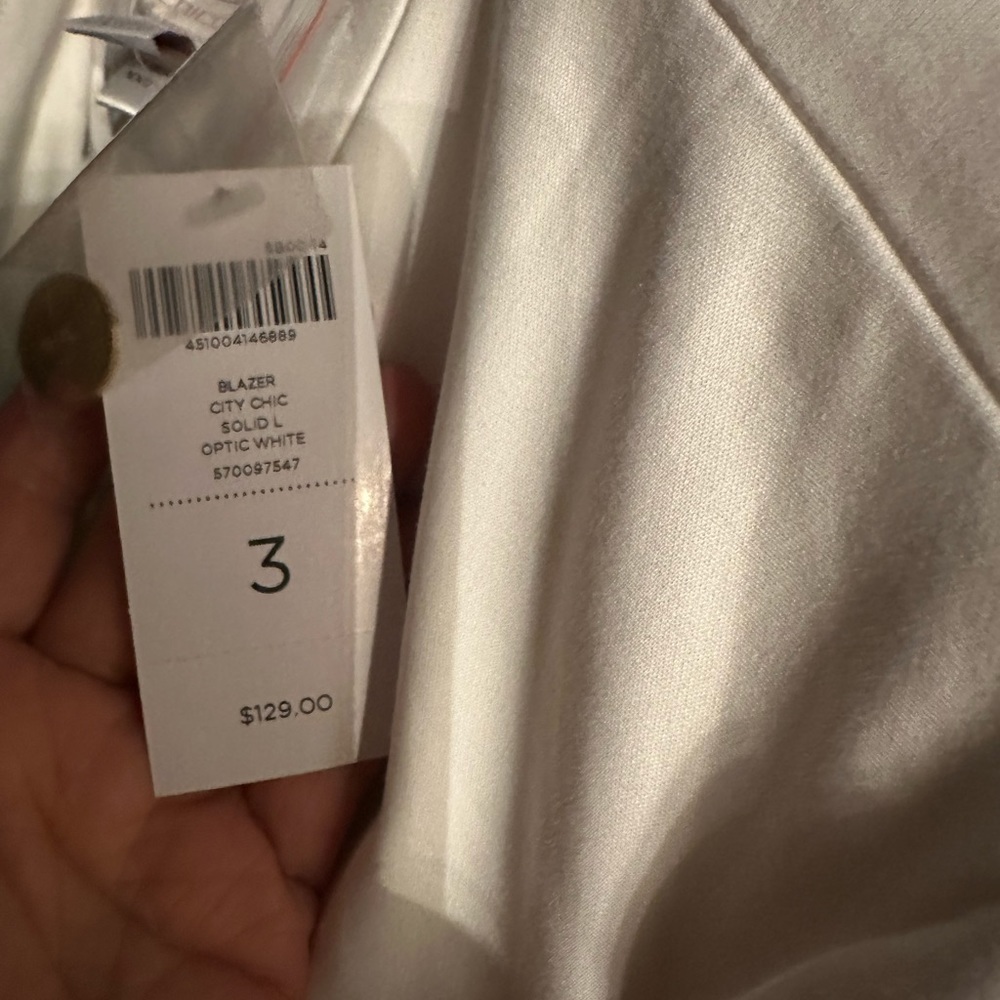 🔥NWT 4% Spandex comfortable open front no button Blazer jacket Chico’s Size 3 - Picture 13 of 13